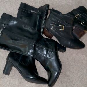 Black boot Bundle — Coach booties/Lifestride boots